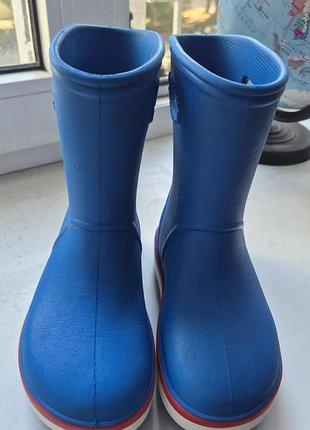 Черевики для дітей crocs crocband rain boots сині c11 3