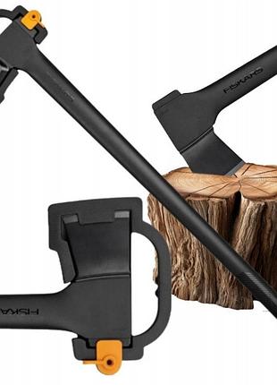 Сокира роздрібнююча fiskars solid xl з захисною шийкою леза чорна 92 см