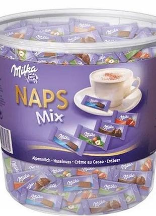 Milka міні-шоколадки naps mix 207 шт 1000г / 1кг