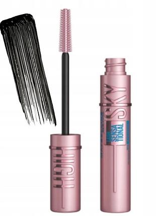 Набір з 3 штук туш для вій maybelline lash sensational sky high водостійка 01 black