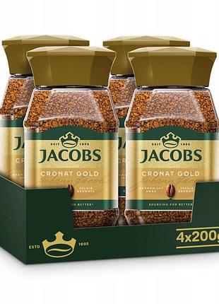Кава розчинна jacobs cronat gold 4x200г