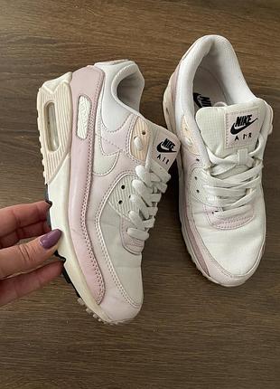 Кросівки жіночі nike air max 90 білі з рожевим