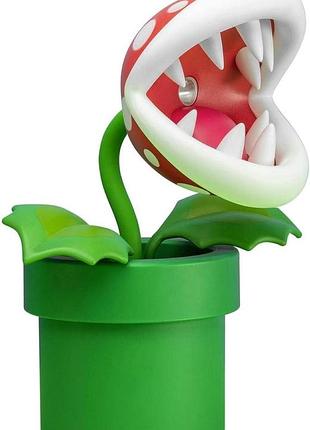 Paladone piranha led-лампа з гнучкою головкою для фанатів nintendo офіційна ліцензійна super mario 33 см usb червона біла зелена