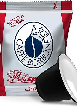 Caffè borbone respresso суміш червона 100 капсул для кави сумісні з домашніми кавомашинами nespresso*