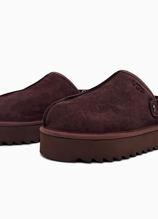 Угги угг уггі агг ugg lanah clog platform brown 2