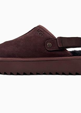 Угги угг уггі агг ugg lanah clog platform brown 4