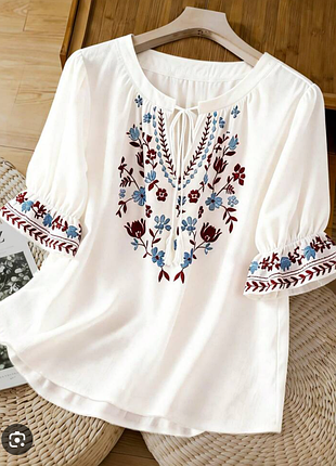 Блуза принт вишиванка р.4xl 2