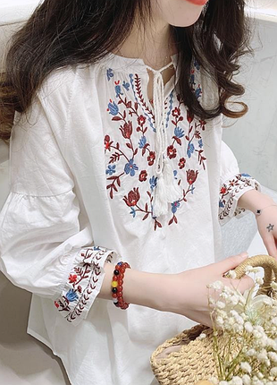 Блуза принт вишиванка р.4xl