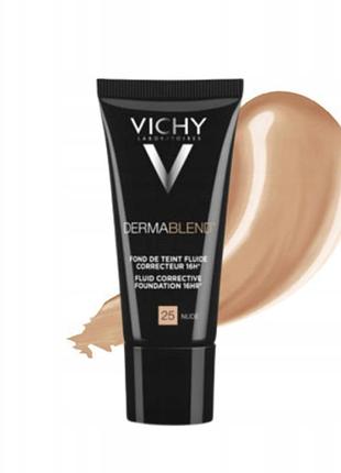 Корегуючий покривний флюїд vichy dermablend відтінок 25 nude 30 мл