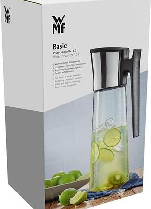 Karafka для води чорний/сріблястий 1,5 л 10
