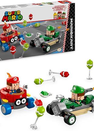Lego super mario: mario kart – набір іграшок малюк маріо проти малюк луїджі з 2 фігурками та 2 машинками подарунок для дітей від 8