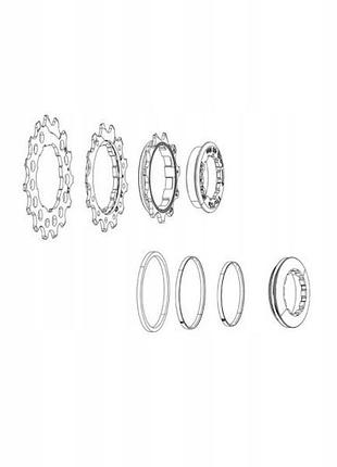 Замінні зубці касети sram eagle pg-1210/1230 11t-13t-15t + гайка (l)