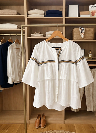 Премиальный лён 
zara женская белая блуза