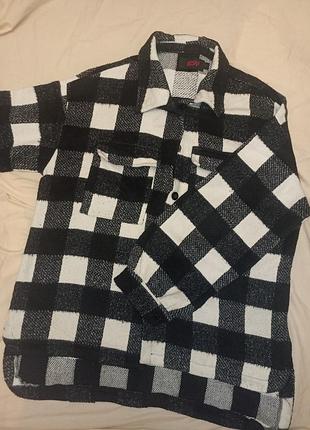 Тепла сорочка-куртка в велику клітинку misspap (uk 16 / xl) / сорочка-шакет