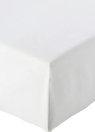 Amazonbasics простирадло на гумці бавовна сатин 400 ниток не мнеться 160x200x30 см біле