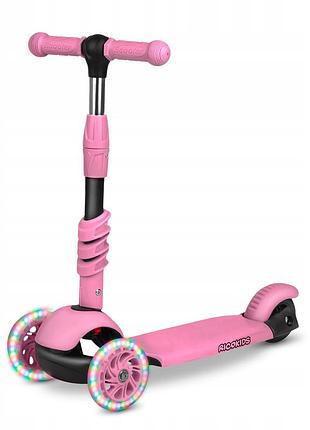 Балансуюча трьохколісна самокат-каталка для дітей 3в1 з led ricokids