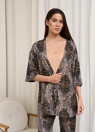Женский вискозный комплект - майка, брюки и рубашка на пуговицах nicoletta туреченица