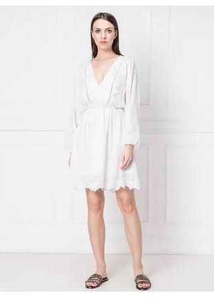 Коротка сукня жіноча guess мереживна біла