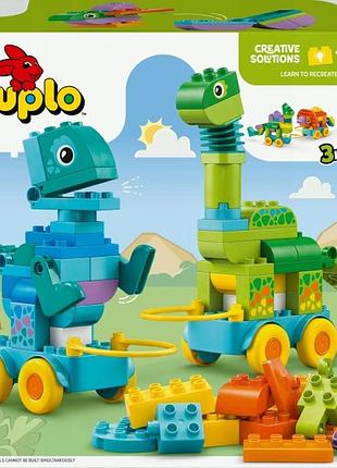 Конструктор lego duplo town 3 w 1 dinozaury na kółkach 10451