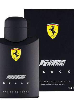 Туалетна вода ferrari scuderia ferrari black 125 мл для чоловіків