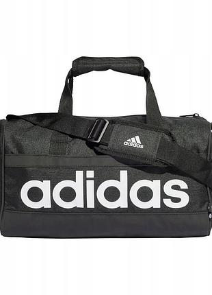 Adidas спортивна сумка поліестер логотип шкільна на плече тренування чорна лінійна ht4744 xs
