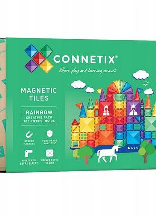 Конструктор connetix klocki magnetyczne 102 ел rainbow creative pack