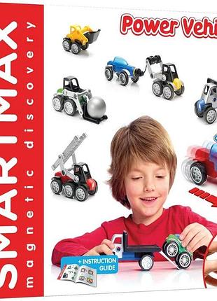 Smartmax power vehicles магнітний ігровий набір для відкриттів 25 деталей від 3 років