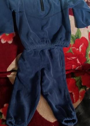 Спортивний костюм для хлопчика, велюровий, теплий, синій