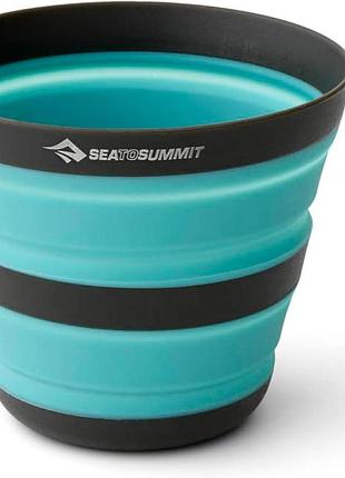 Sea to summit frontier ультралегкий складний кемпінговий стакан 355 мл синій (aqua sea blue)