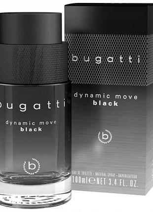 Туалетна вода bugatti dynamic move black edt чоловіча 100 мл