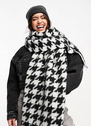 Шарф-палантин ladies scarf з візерунком «гусяча лапка»