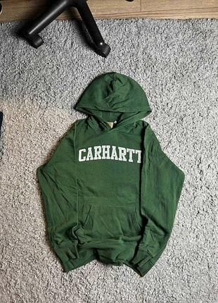Оригинальное худи carhartt wip hooded college кофта зеленый винтаж s m