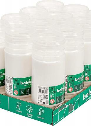 Парафінові вклади для могильних свічок 18 см bolsius rp6w білі 135г 12 шт.
