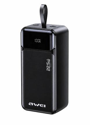 Power bank awei pa-106 50000 mah, 22.5w, qc 3.0, led-дисплей