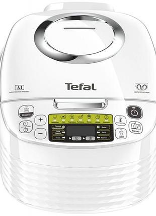 Мультиварка tefal spherical bowl 750вт, чаша-5л, кнопочное управление, пластик, белый