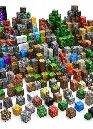 Конструктор pixele 3d 300 шт + 6 фігурок набір