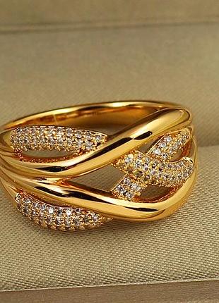 Кільце xuping jewelry узи кохання золотисте