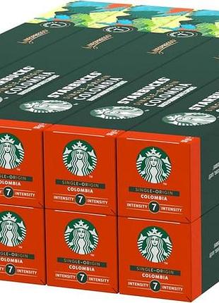 Starbucks single-origin colombia від nespresso середнє обсмаження кавові капсули 10 x 10 (100 капсул)