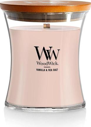 Woodwick ароматична свічка ванільна морська сіль m