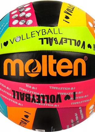 М'яч для волейболу волейбольний тренувальний indoor molten "i love volleyball" ms-500 r5
