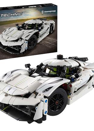 Lego technic 42184 білий гіперкар koenigsegg jesko absolut