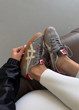 Кросівки asics onitsuka tiger сірі з червоним