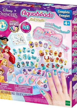 Aquabeads nail studio набір для манікюру принцеси disney пластик прямокутний креативний 35006