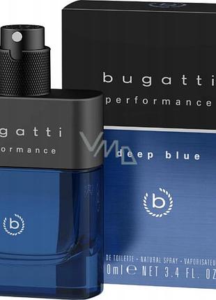 Туалетна вода bugatti performance deep blue 100 мл