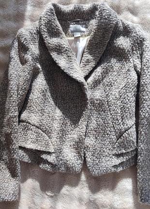 🤎 h&amp;m — фактурное шерстяное пальто 6
