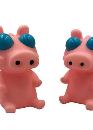 Свинка игрушка-антистресс с открывающимися глазами