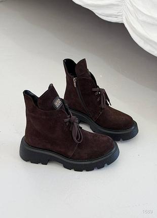 Замшевые женские сапоги