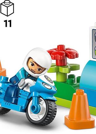 Конструктор lego duplo town синій поліцейський мотоцикл