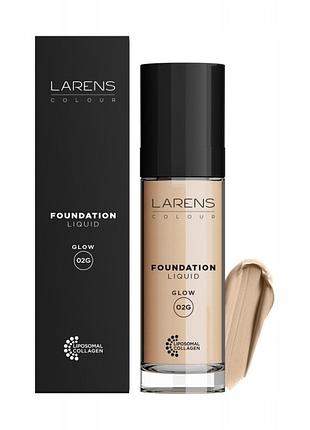 Тональний крем larens foundation liquid glow 02 для обличчя 30 мл