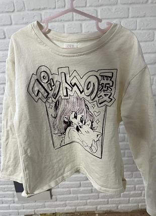 Реглан лонгслів zara аніме